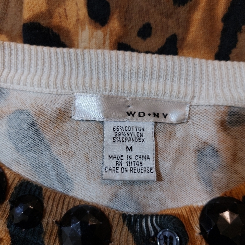 WD.NY Ladies Long Sleeve Cardigan Sweater - Picture 3 of 4
